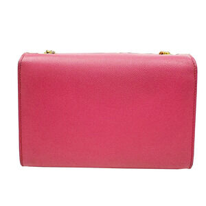 SAINT LAURENT PARIS Kate Chain Shoulder Bag Pink Leather